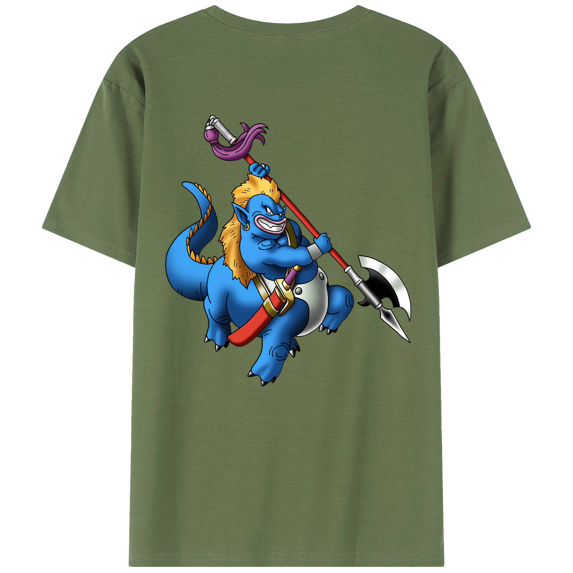 （画像用） ドラゴンクエスト Doragon Kuesuto Dragon Quest 綿100％ メンズ半袖Tシャツ（バックプリント） 通気性